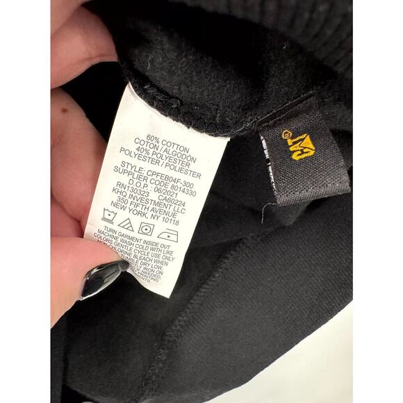 Caterpillar Black Men XL Hoodie CAT Construction‎ Sweatshirt Outer Work Wear - Picture 5 of 5